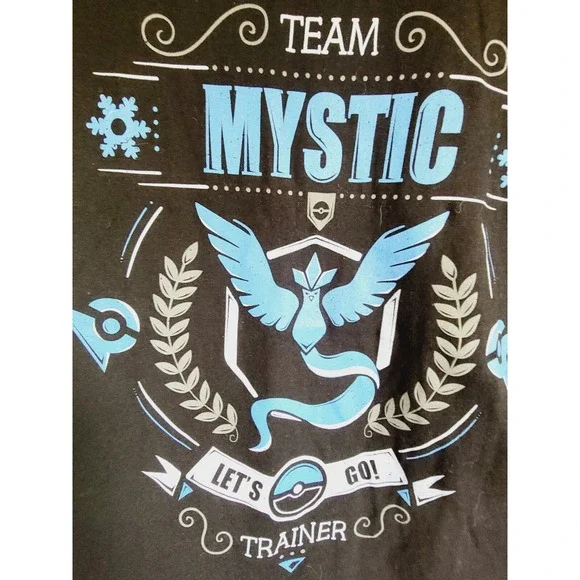 Team Mystic L Pokemon‎ Tee Fury Women's T-Shirt Black SS Pre-Shrunk NWOT - Picture 4 of 5